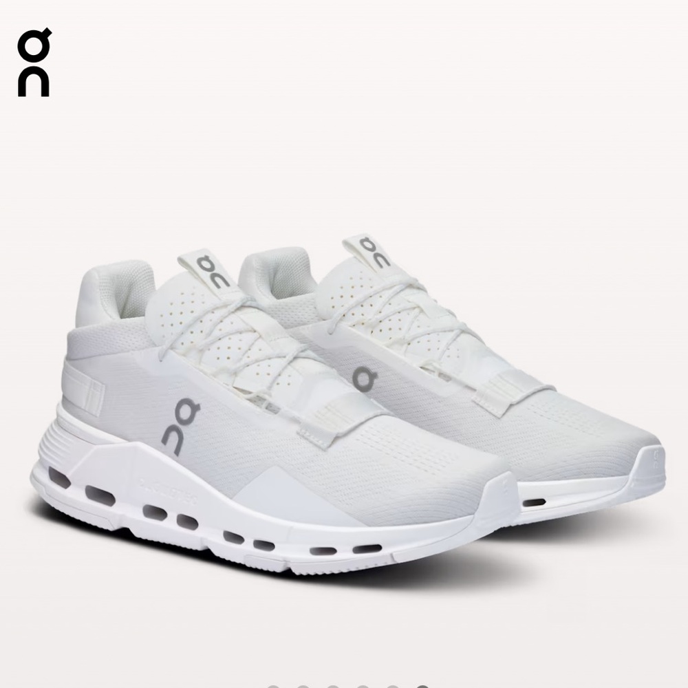 On Cloudnova 2 All White women 7 unisex gently used